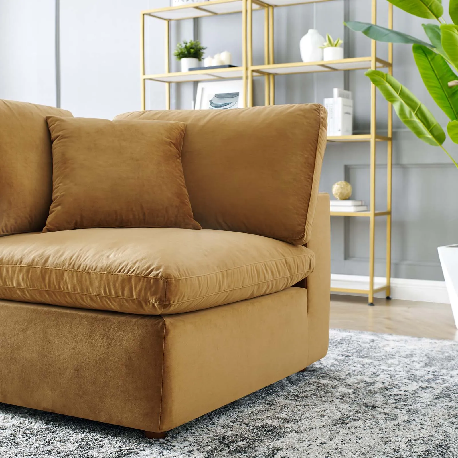 Commix Down Filled Overstuffed Performance Velvet Corner Chair by Modway