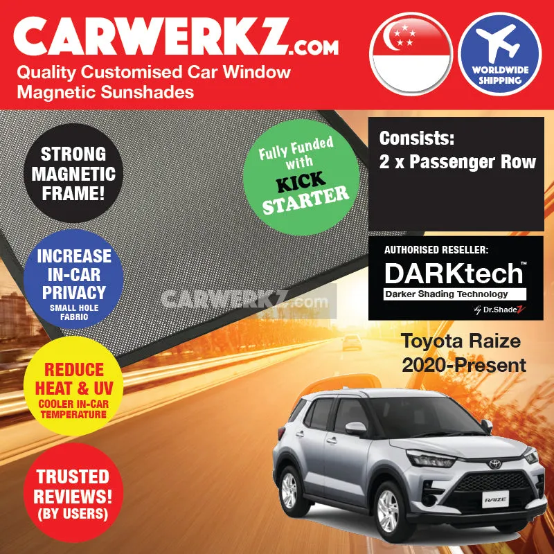 Dr Shadez DARKtech Toyota Raize 2019-Current 1st Generation (A200) Japan SUV Customised Car Window Magnetic Sunshades