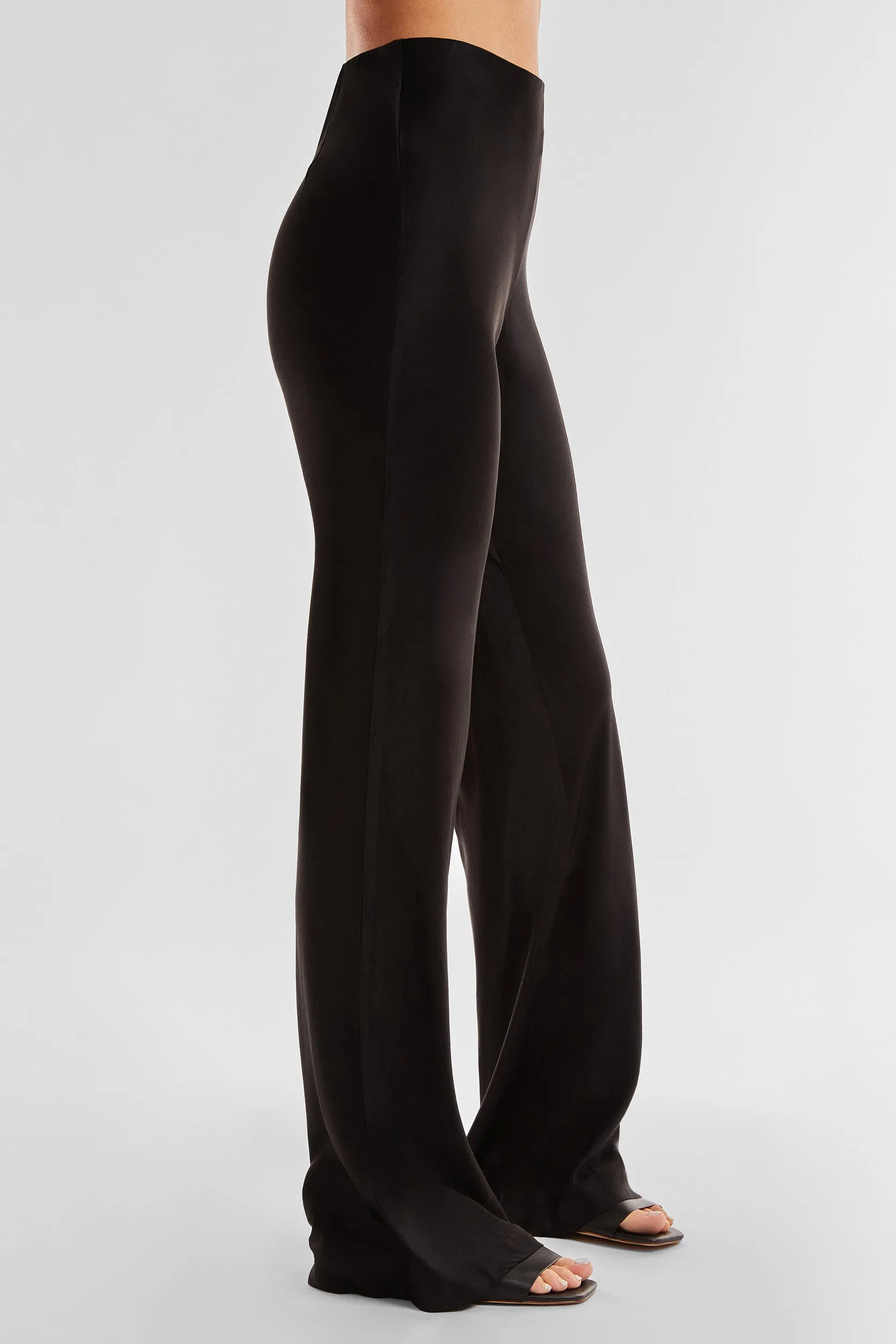 Stella Silky Wide Leg Pant - Black