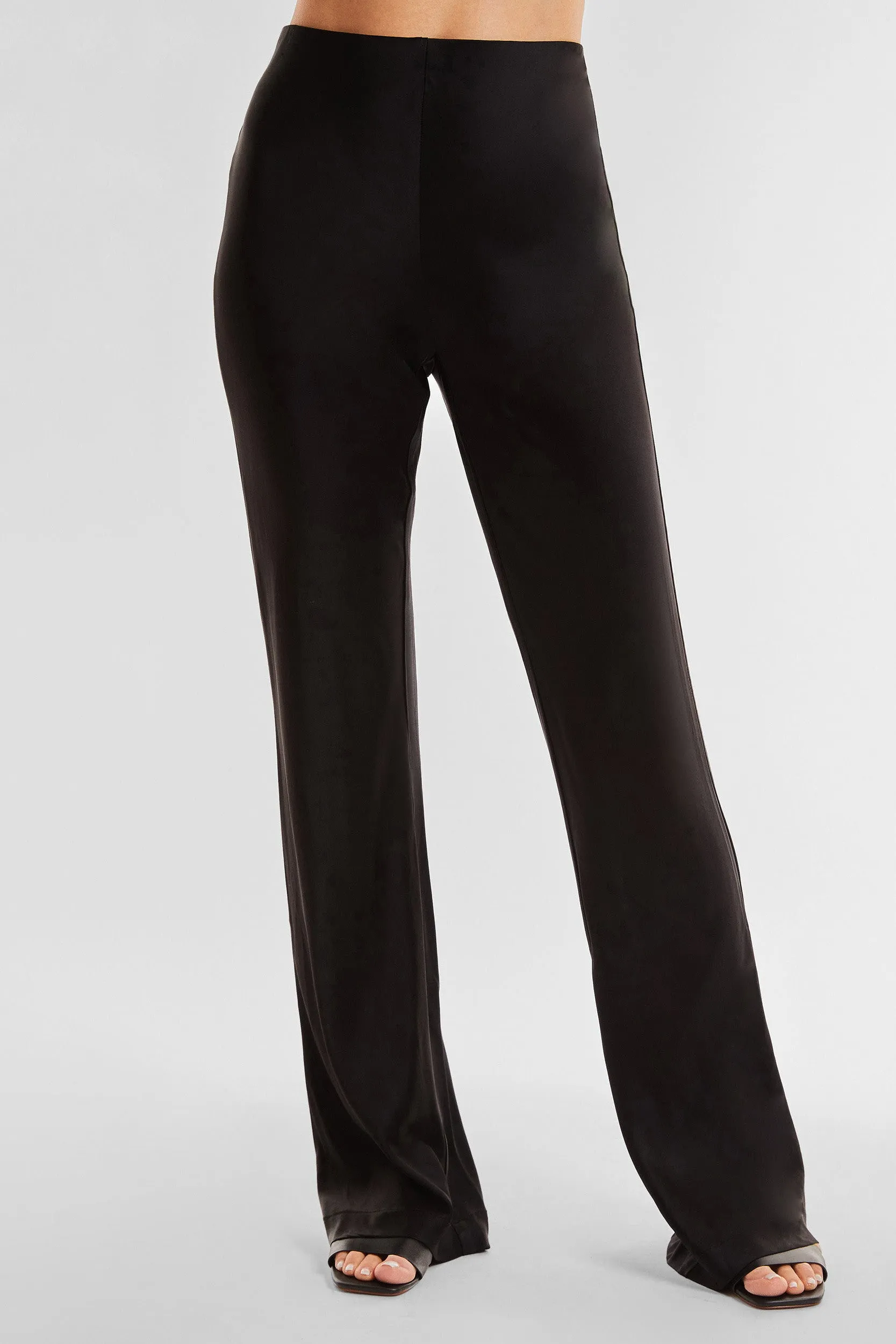 Stella Silky Wide Leg Pant - Black
