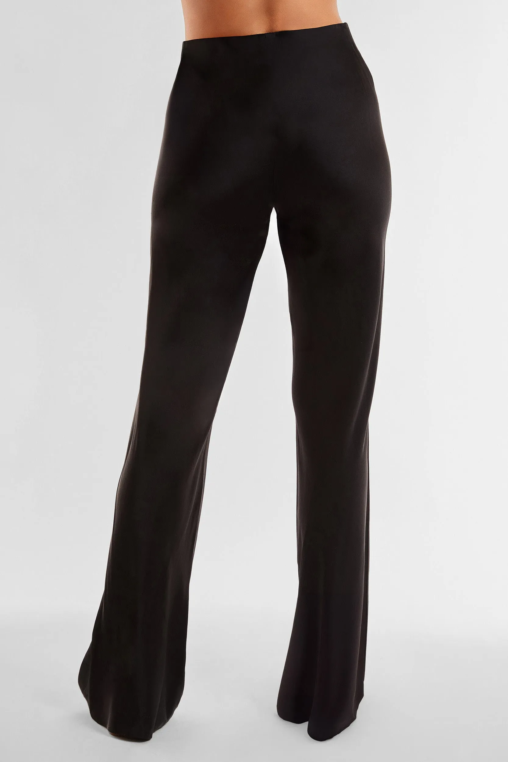 Stella Silky Wide Leg Pant - Black
