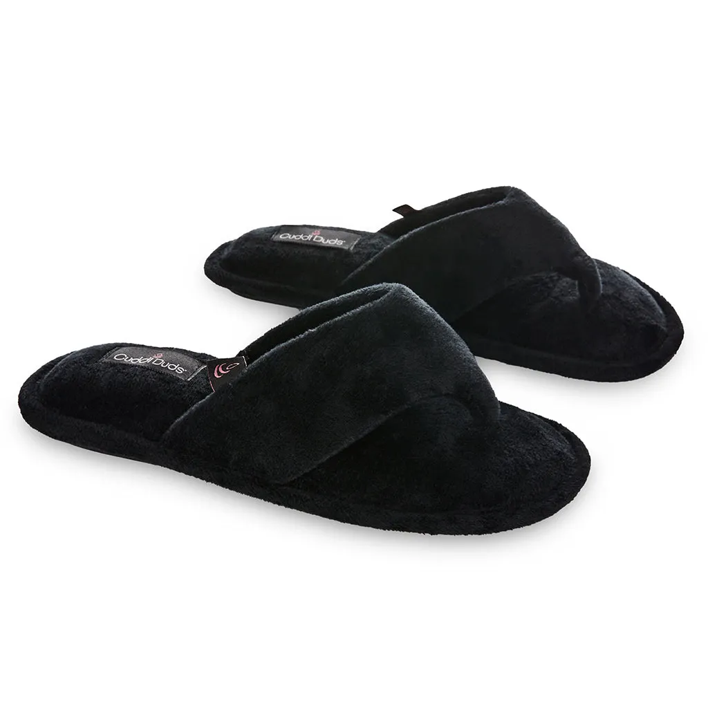 Velour Thong Slide Slipper