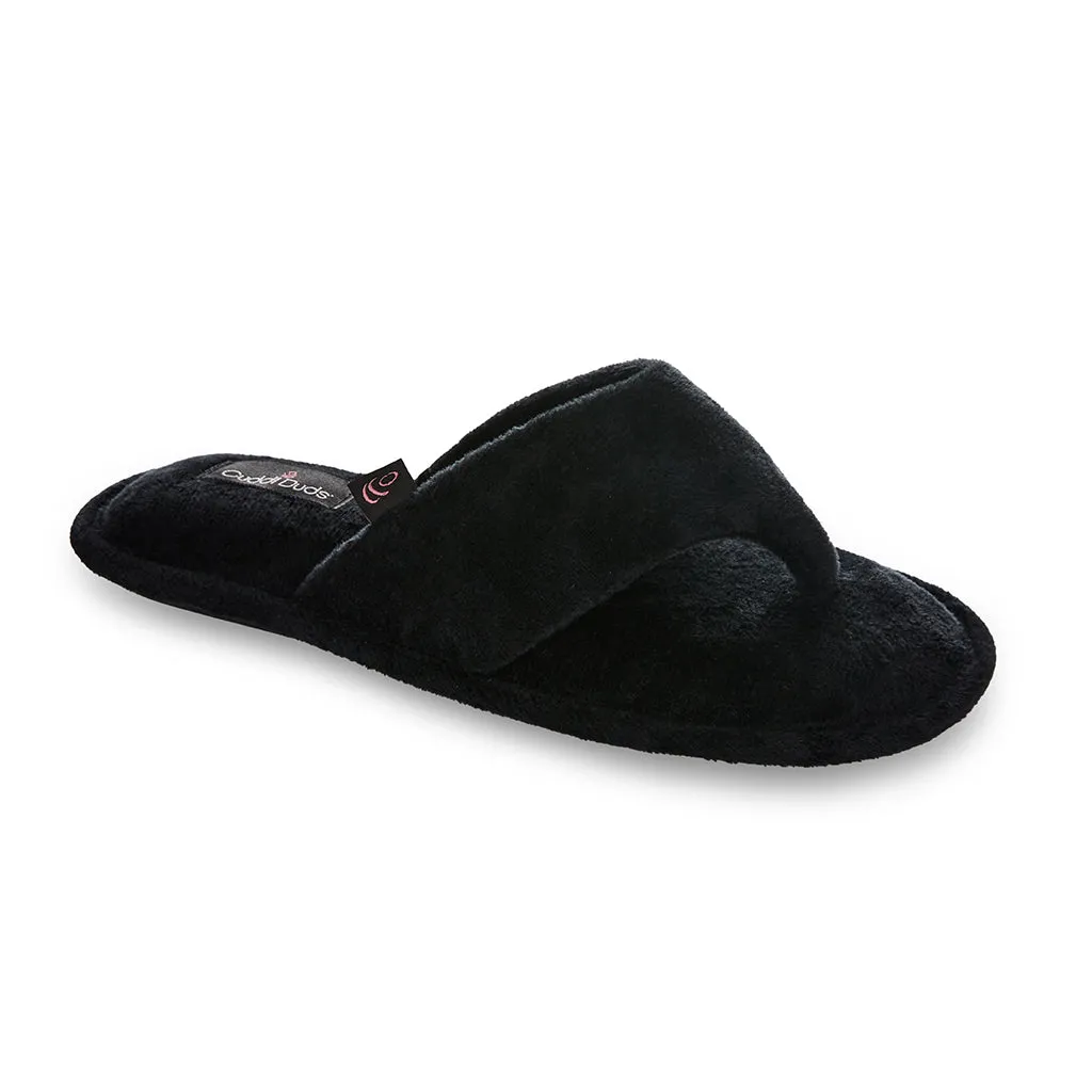 Velour Thong Slide Slipper