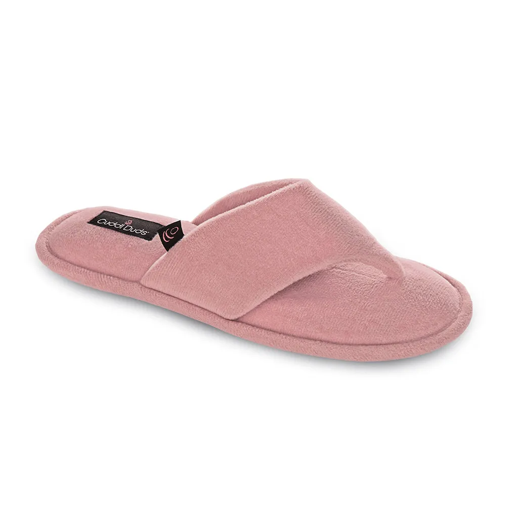 Velour Thong Slide Slipper